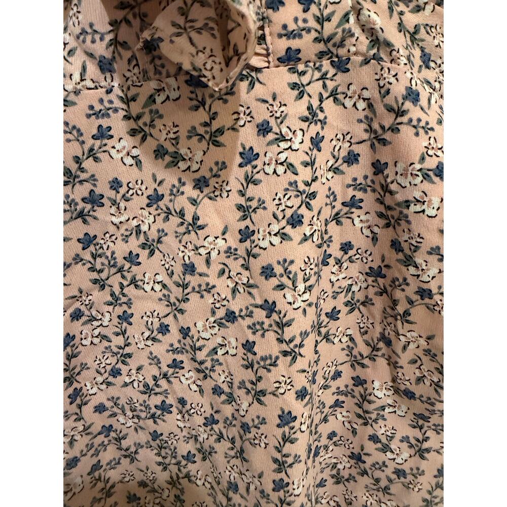 β¨ Free the Rose Pink for Anthropologie-Floral Ruffle Wrap Dress β NWT β¨ - Picture 3 of 6